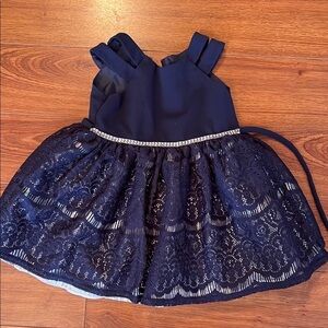 Elegant Navy Blue Kids Dress